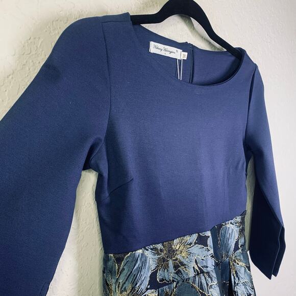 FANCYEVER WISHANG HUANGJIWU Dress M Midi Cocktail Special Event‎ Metallic Detail - Picture 7 of 16